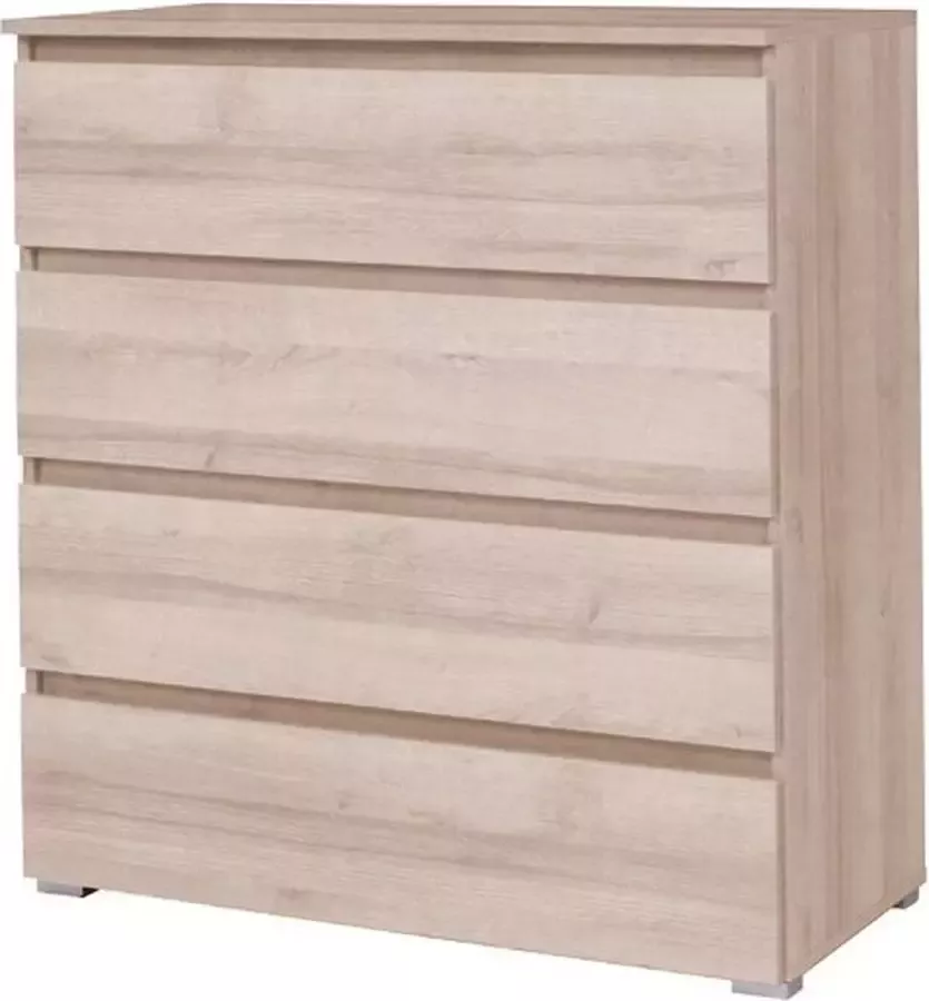 InspireME Dressoir met 4 lades Commode Kast -(BxDxH 92x41x97cm) MOON M04 SONOMA