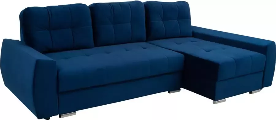 InspireME Hoekbank voor de woonkamer opbergruimte voor linnengoed slaapfunctie voetenbank rechts Laura (Riviera 81)