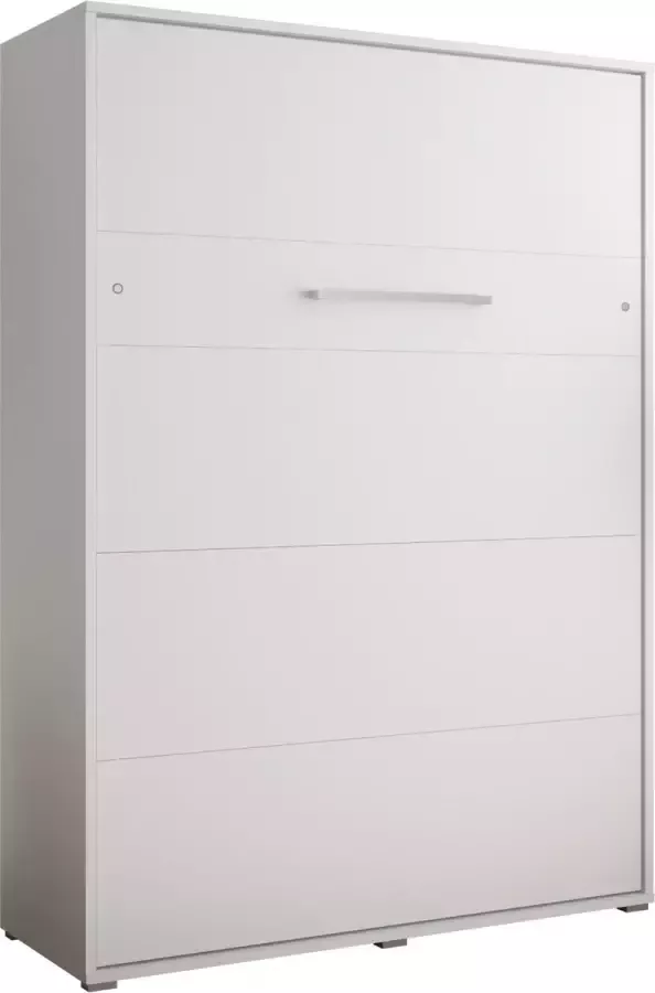 AJE Meubles B.V. Horizontaal Bedkast Opklapbed ALABAMA 140 Vouwbed Moderne Stijl 140x200cm Wit Mat (zonder Matras)