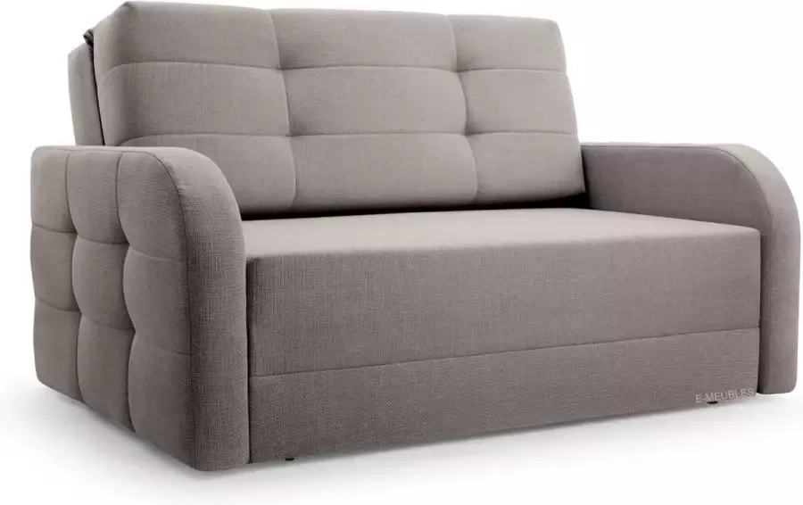 InspireME Porto 120 Slaapbank Compact en Multifunctioneel 141 x 100 x 90 cm Eenvoudig Uitklapbaar Decoratieve Stiksels Porto 120 Cappuccino (BRAGI 34)