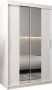 InspireME Kledingkast met 2 schuifdeuren Modern-stijl Kledingkast met planken (BxHxD): 120x200x62 TORM III 120 Wit Mat + Zwart - Thumbnail 2