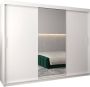 InspireME Kledingkast met 3 schuifdeuren Modern-stijl Kledingkast met planken (BxHxD): 250x200x62 TORM I 250 Wit Mat 4 lades - Thumbnail 2