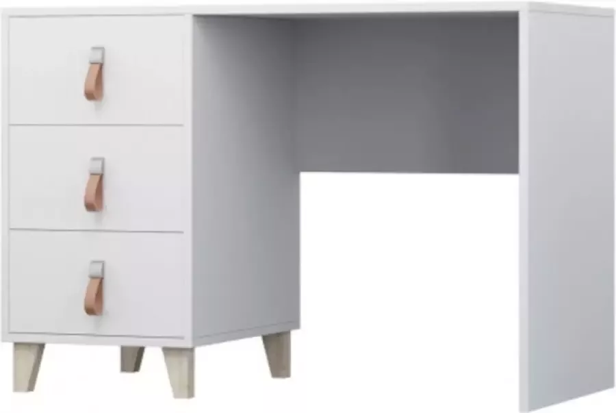 InspireME Modern bureau met 3 lade bureautafel computertafel computerbureau werktafel- 110 cm-75 cm-56cm-FAGO