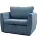 InspireME Slaapbank naar de woonkamer naar de kinderkamer uitklapbare bank moderne bank. 110x90x80 cm SARA 80 (Blauw) - Thumbnail 1