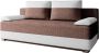 InspireME Slaapbank slaapdivan bankstel met slaapfunctie en opbergruimte zitbank voor de woonkamer slaapbank met binnenvering sofa set met bedfunctie Slaapbank ATLANTA Briun + Wit (Lawa 02 + Soft 17) - Thumbnail 2