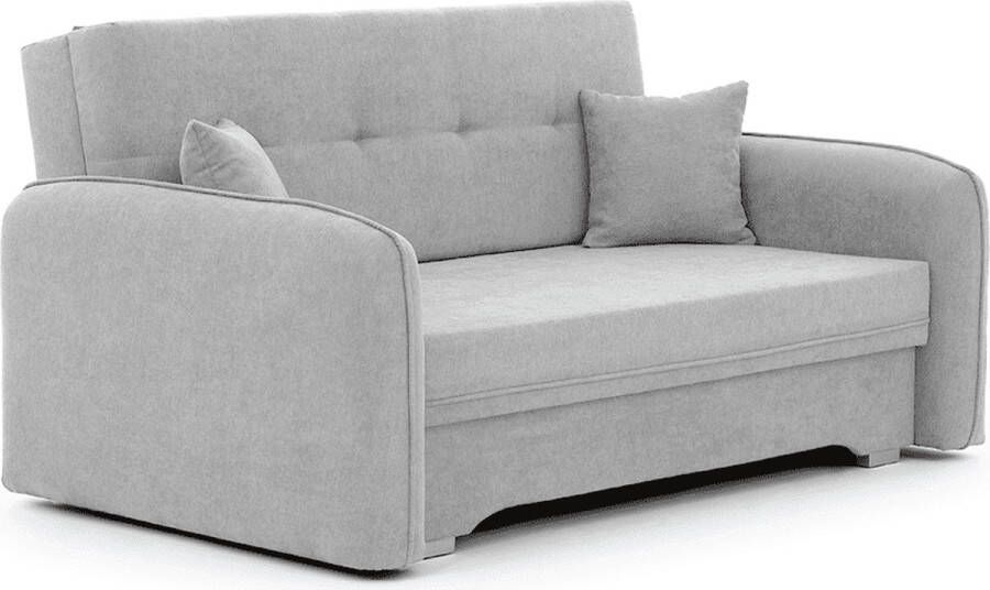 InspireME Slaapbank sofa met slaapfunctie en opbergruimte 3-zitsbank van Velvet voor woonkamer moderne bank 3-zits fluwelen bank uittrekbaar met opbergbox 155x105x75 SOFA LILIANE (Lichtgrijs -Poco 03)