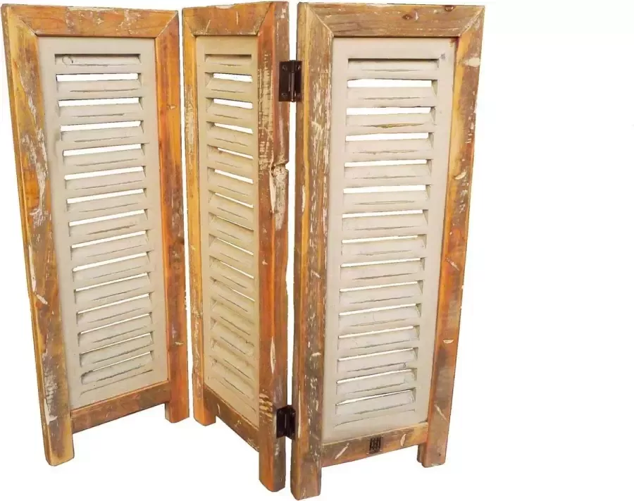 Inspiring Minds Raamscherm hout 52 cm landelijke shutter als raam scherm