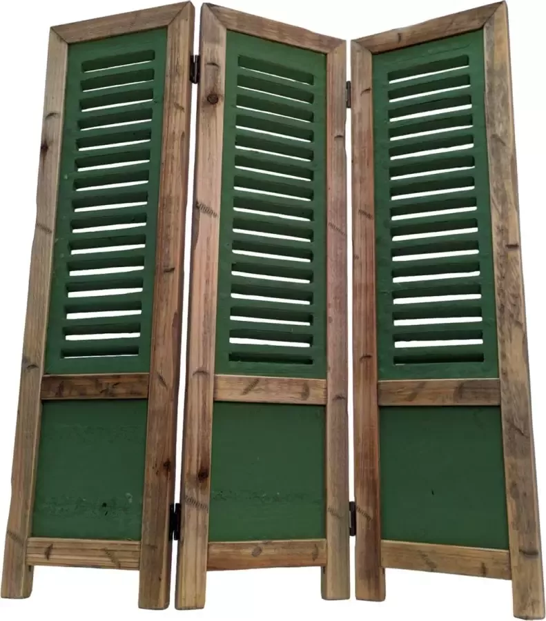 Inspiring Minds Raamscherm hout 70 cm landelijke shutter groen als raam scherm GerichteKeuze