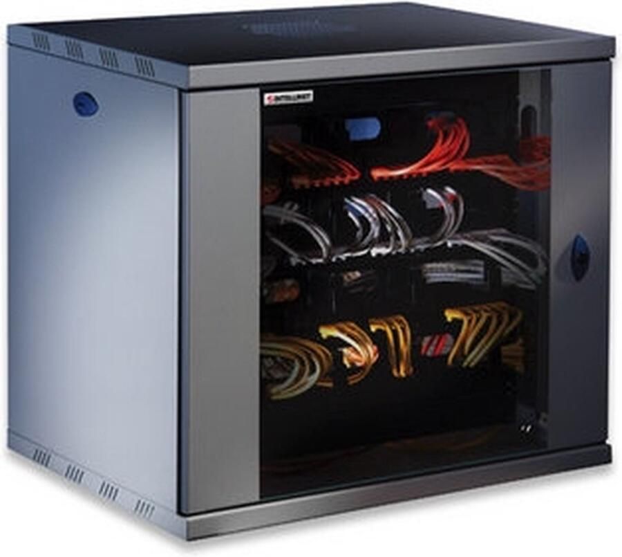 Manhattan INT 19 Wallmount Cabinet Flatpack 12U Black 635 (h) x 570 (w) x 450 (d) mm