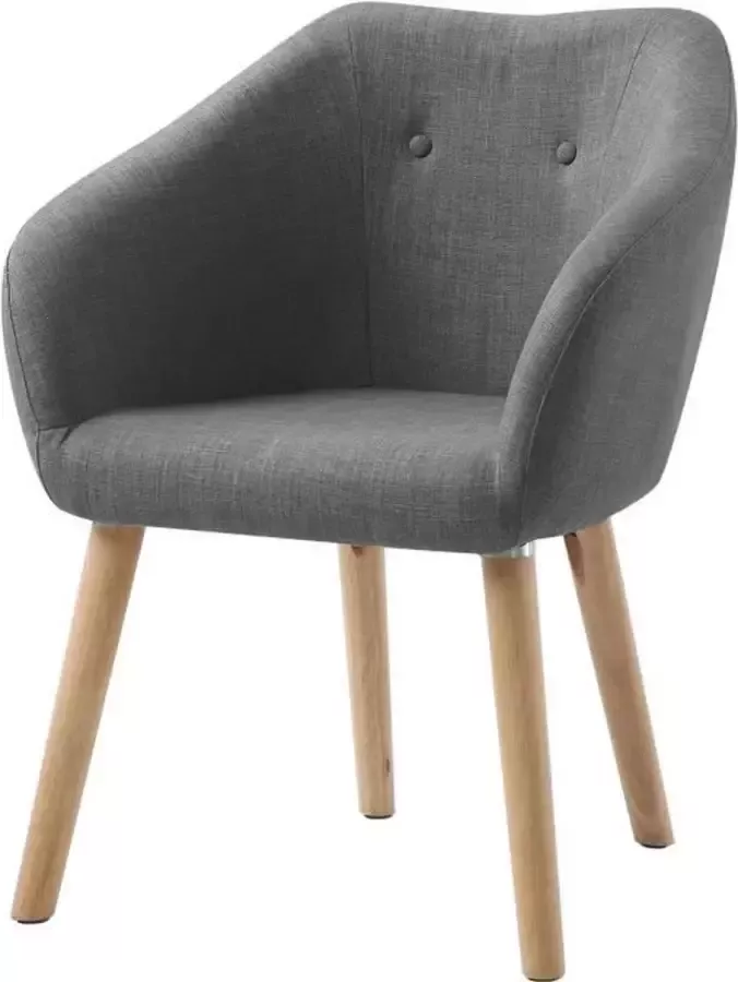 Inter design CANDY fauteuil Antracietgrijze polyester stof Scandinavisch L 42 x D 60 x H 79 cm