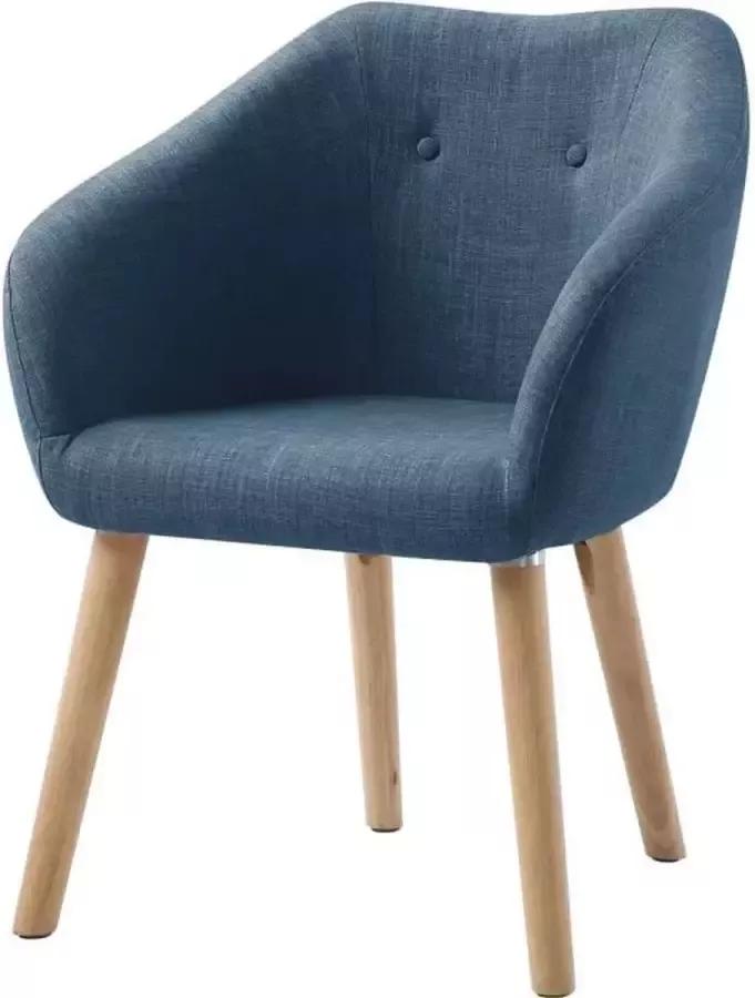 Inter design CANDY fauteuil Blauwe polyester stof Scandinavisch B 42 x D 60 x H 79 cm