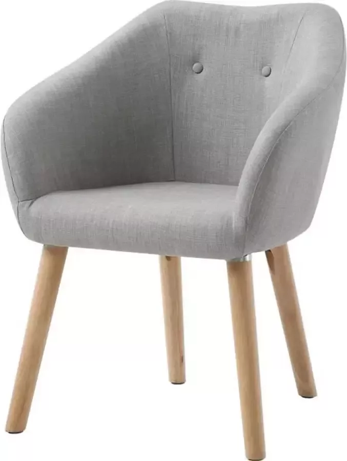 Inter design CANDY fauteuil Lichtgrijze polyester stof Scandinavisch B 42 x D 60 x H 79 cm