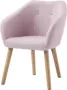 Inter design CANDY fauteuil Poederroze polyester stof Scandinavisch L 42 x D 60 x H 79 cm - Thumbnail 1