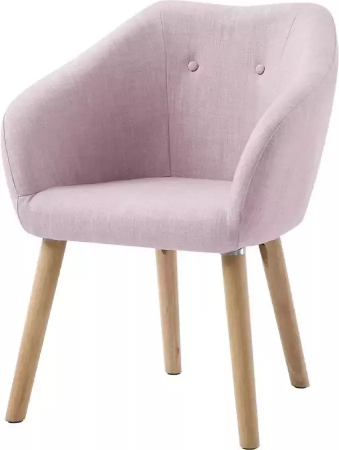 inter design CANDY fauteuil Poederroze polyester stof Scandinavisch L 42 x D 60 x H 79 cm