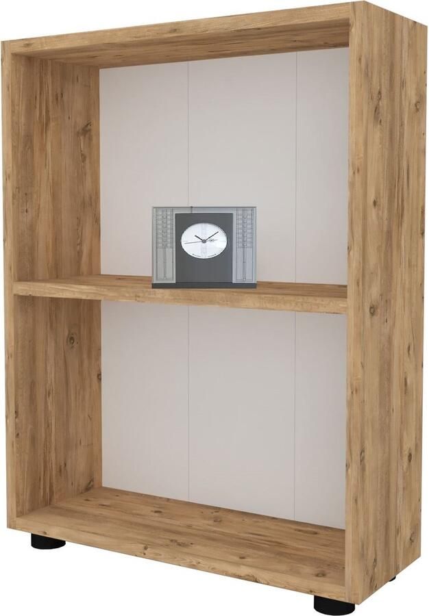 Intergas Nestly Open kast Wandkast Decoratieve Boekenkast met 2 Planken Pijnboom