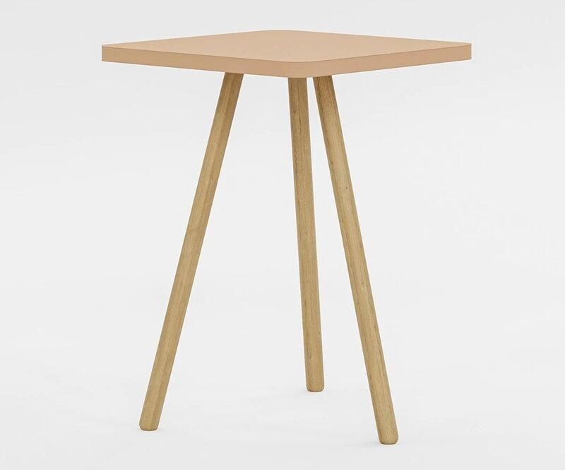 InterGo Bijzettafel Vierkante Nesttafel Enkel Model Cappuccino