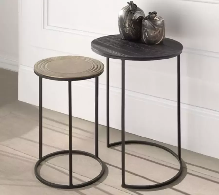 Interia x Bijzettafel 'Victor' 2-delig Metaal