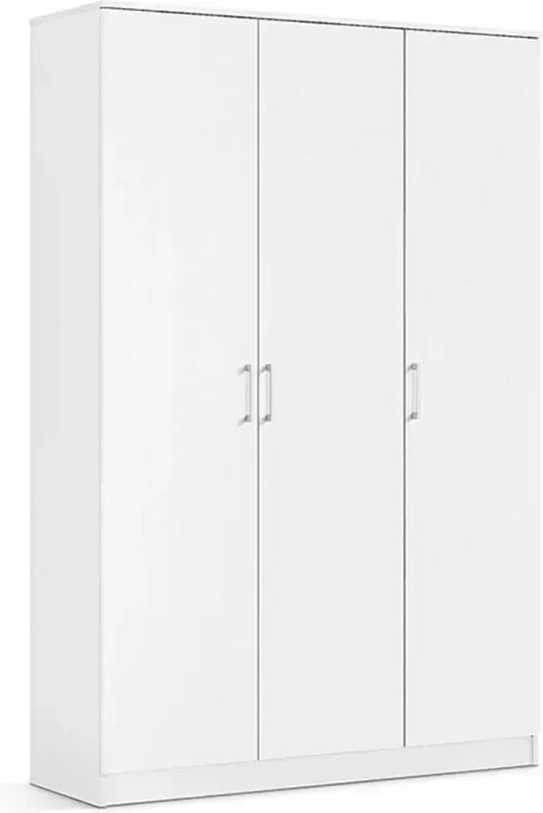 Interiax Kledingkast &apos;Amelie&apos; 3 deuren Wit (180x120x54cm)