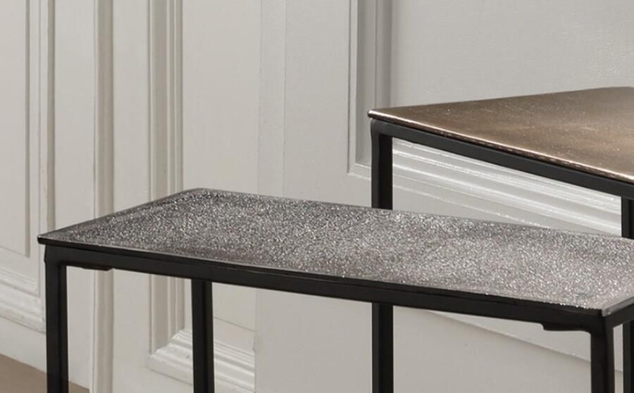 Interiax Bijzettafel &apos;Noud&apos; 3-delig Metaal