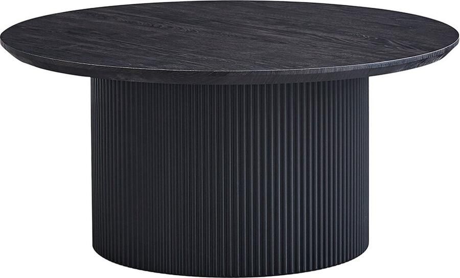 Interiax Salontafel &apos;Rayan&apos; 80 cm Rond Decor Donkerbruin