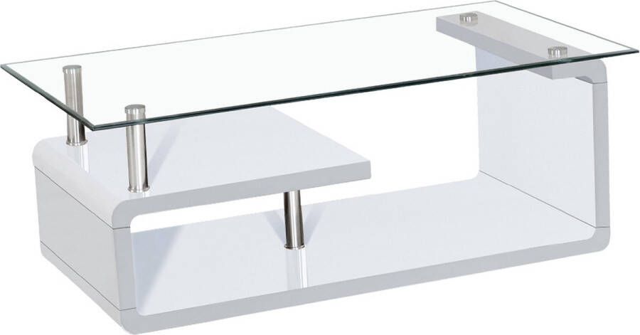 Interiax Salontafel &apos;Louis&apos; Hoogglans Wit