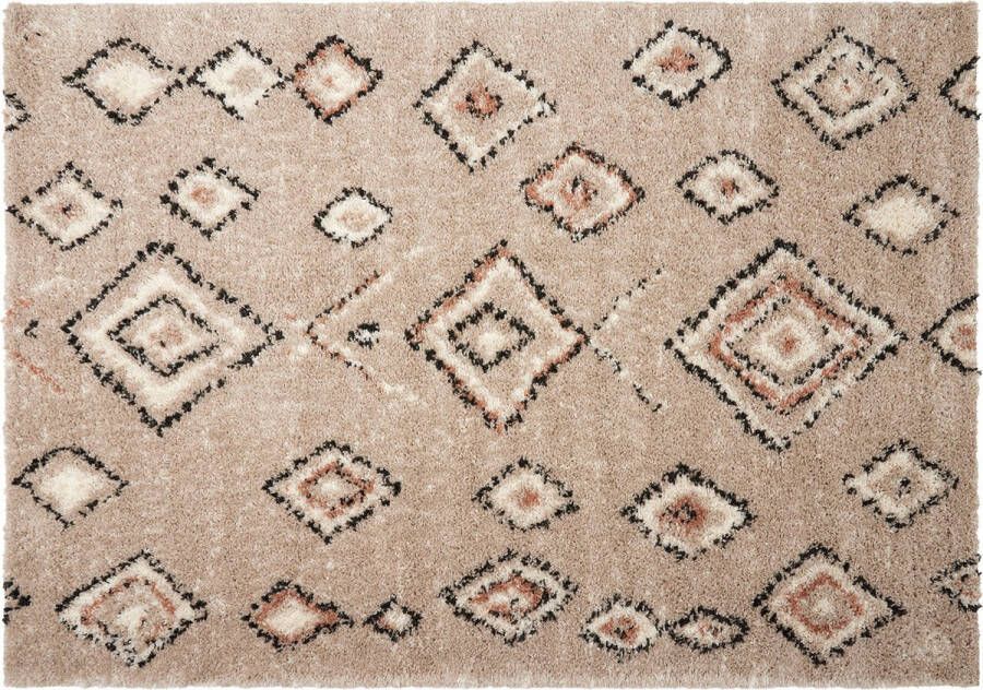 Interieur 05 Berber Vloerkleed Hoogpolig Grijs Beige Ikat Interieur05 Polypropyleen 120 x 170 cm (S)