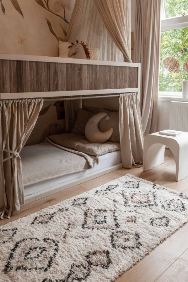 Interieur 05 Berber Vloerkleed Hoogpolig Wit- Ikat Interieur05-80 x 150 cm (XS) Polypropyleen 80 x 150 (XS)