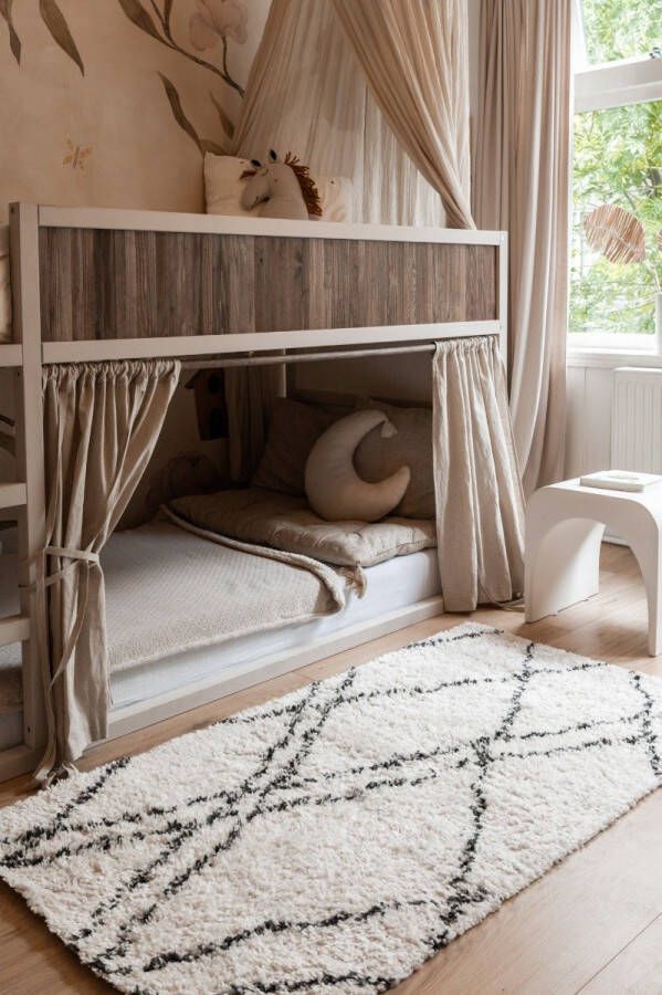 Interieur 05 Berber Vloerkleed Hoogpolig Wit Beige Zwart Allure Interieur05-80 x 150 cm (XS) Polypropyleen 80 x 150 (XS)