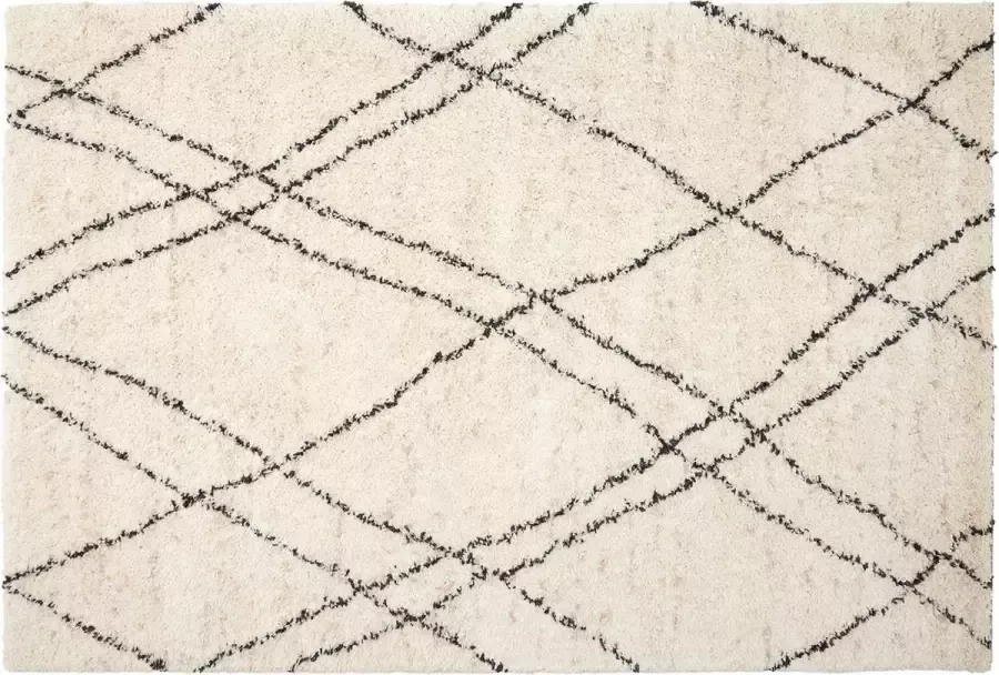 Interieur 05 Berber Vloerkleed Hoogpolig Wit Beige Zwart Allure Interieur05 Polypropyleen 120 x 170 cm (S)