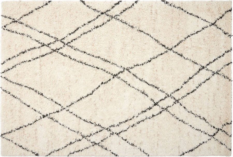 Interieur 05 Berber Vloerkleed Hoogpolig Wit Beige Zwart Allure Interieur05 Polypropyleen 160 x 230 cm (M)