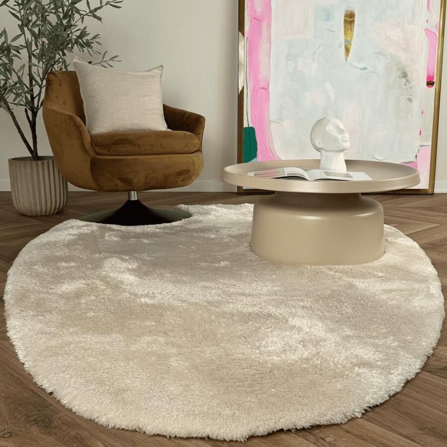Interieur 05 Organisch hoogpolig vloerkleed Odelia beige wit Interieur05 80 x 150 cm (XS) - Foto 2