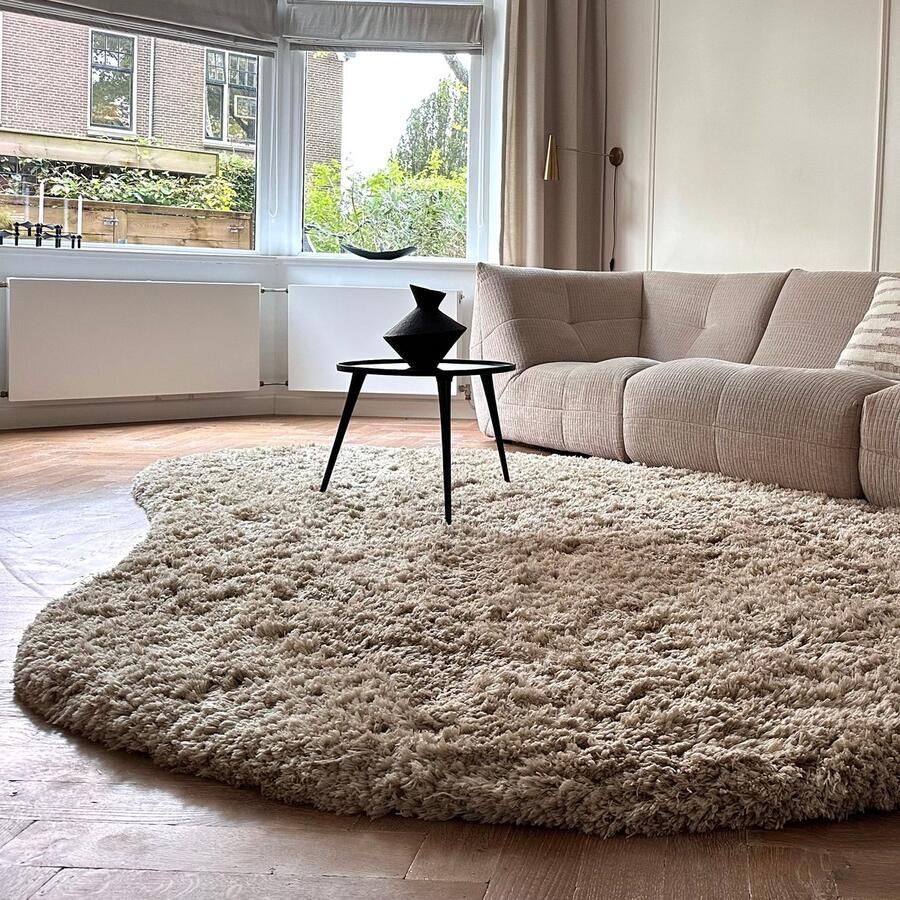 Interieur 05 Organisch Hoogpolig Vloerkleed Pilo Beige Polyester Interieur05 200 x 290 cm (L)