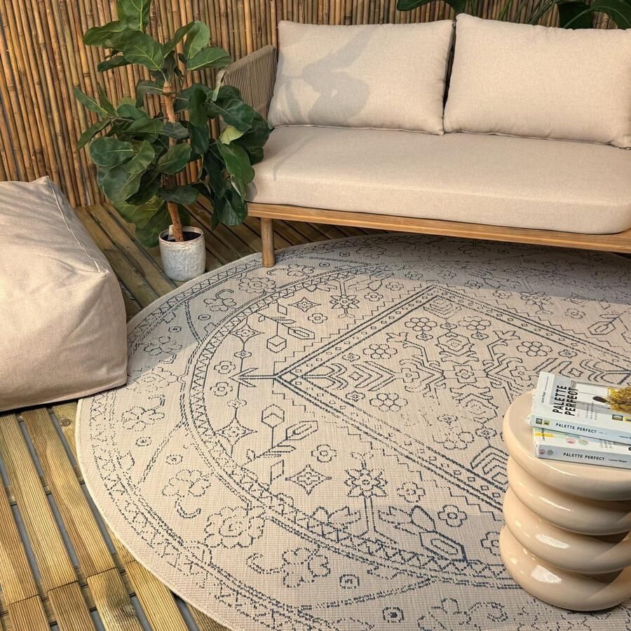 Interieur 05 Rond buitenkleed Nova blauw Interieur05 Rond 240 Ø (XL)