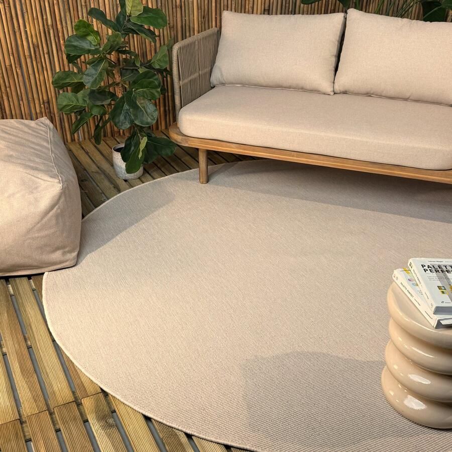 Interieur 05 Rond buitenkleed Tone wit naturel Interieur05 Rond 240 Ø (XL)