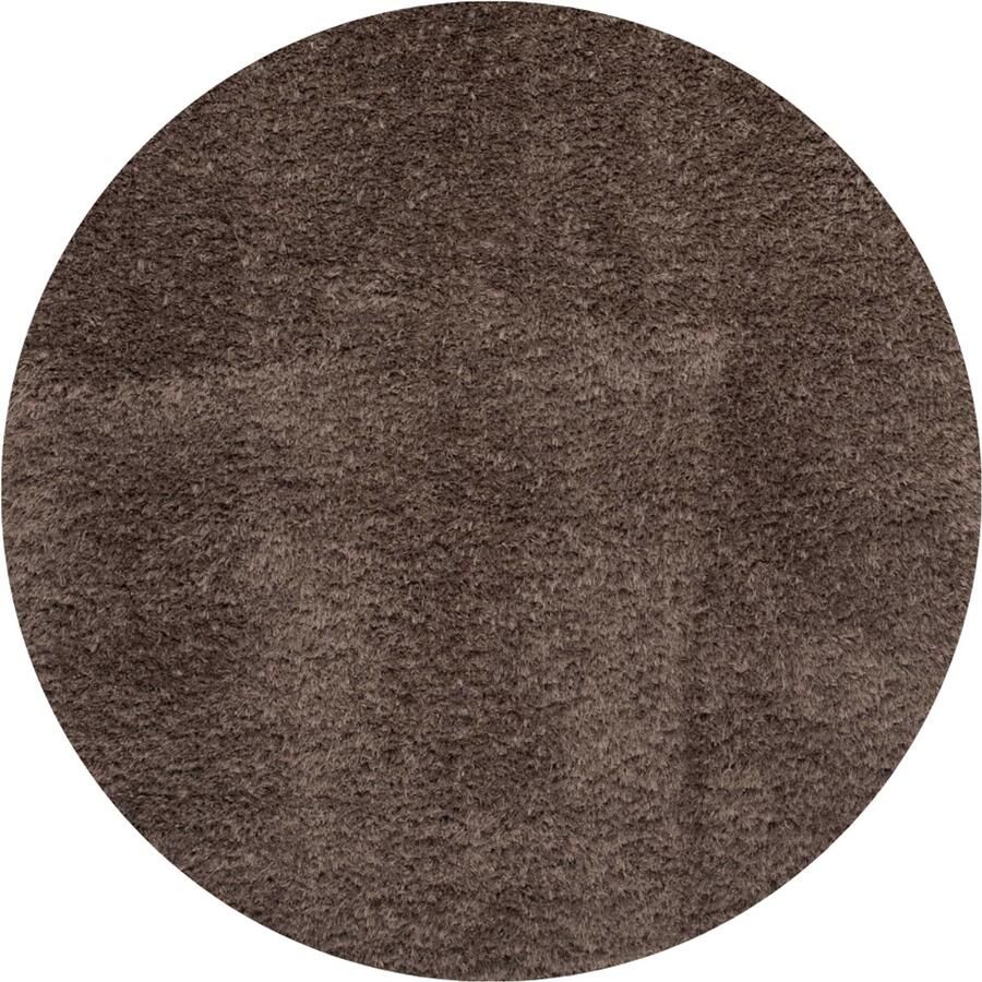 Interieur 05 Rond hoogpolig vloerkleed Fender taupe Polyester Rond 240 Ø (XL) - Foto 2
