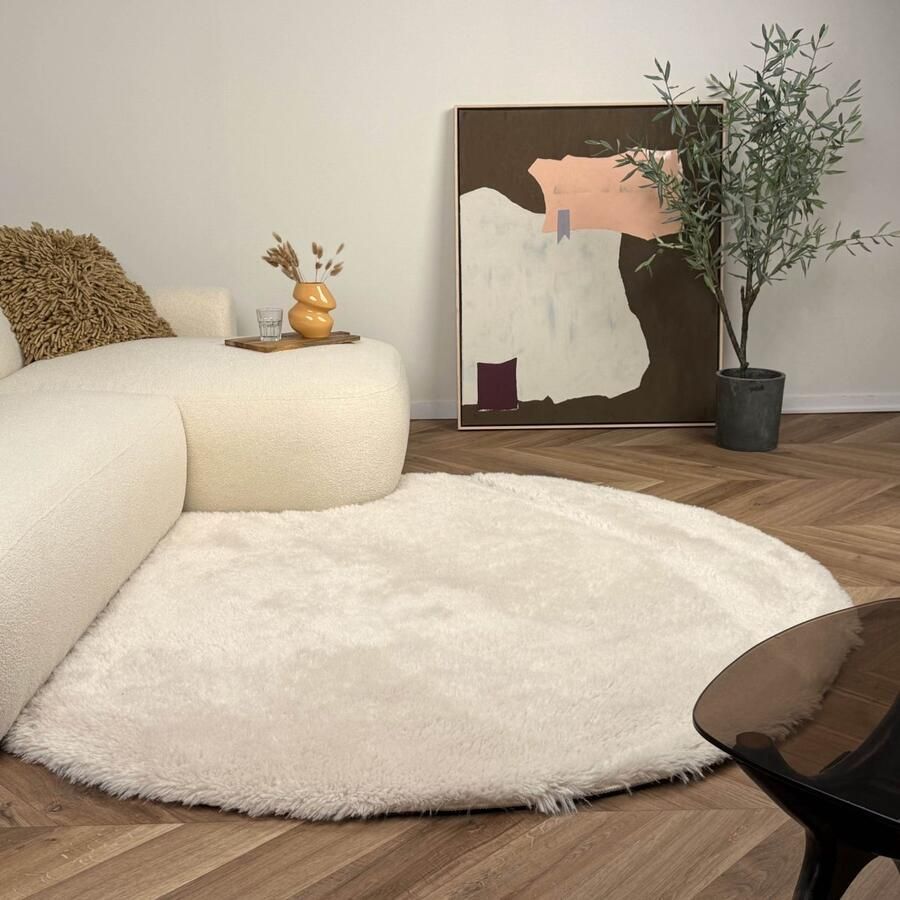 Interieur 05 Rond hoogpolig vloerkleed Furr beige Interieur05 Rond 160 Ø (M) - Foto 2
