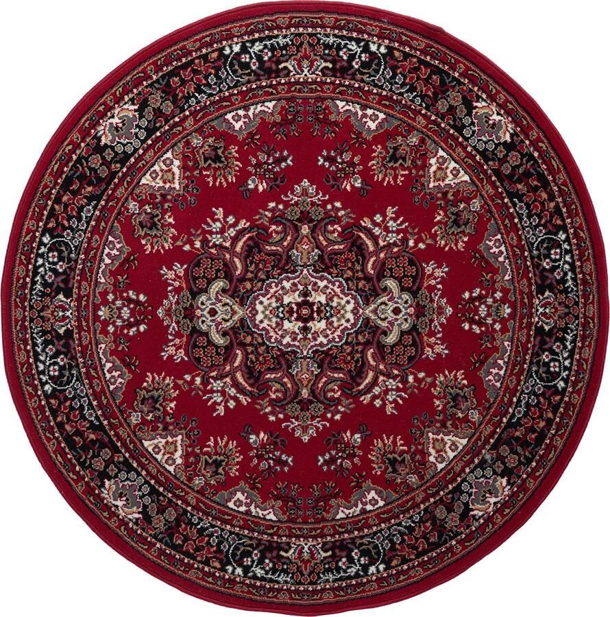 Interieur 05 Rond Vintage vloerkleed Nain Perzisch Rood Polypropyleen Rond 235 Ø (XXL) - Foto 1