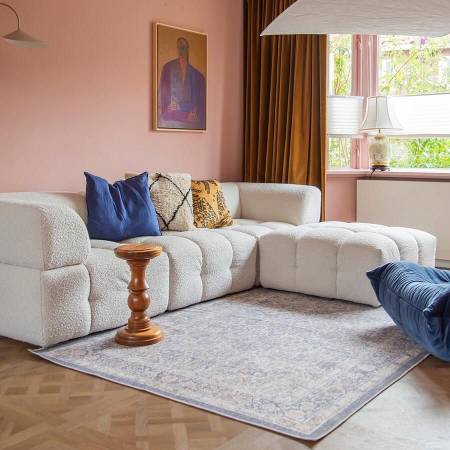 Interieur 05 Vintage vloerkleed Sybil Blauw Polyester 200 x 290 cm (L) - Foto 2