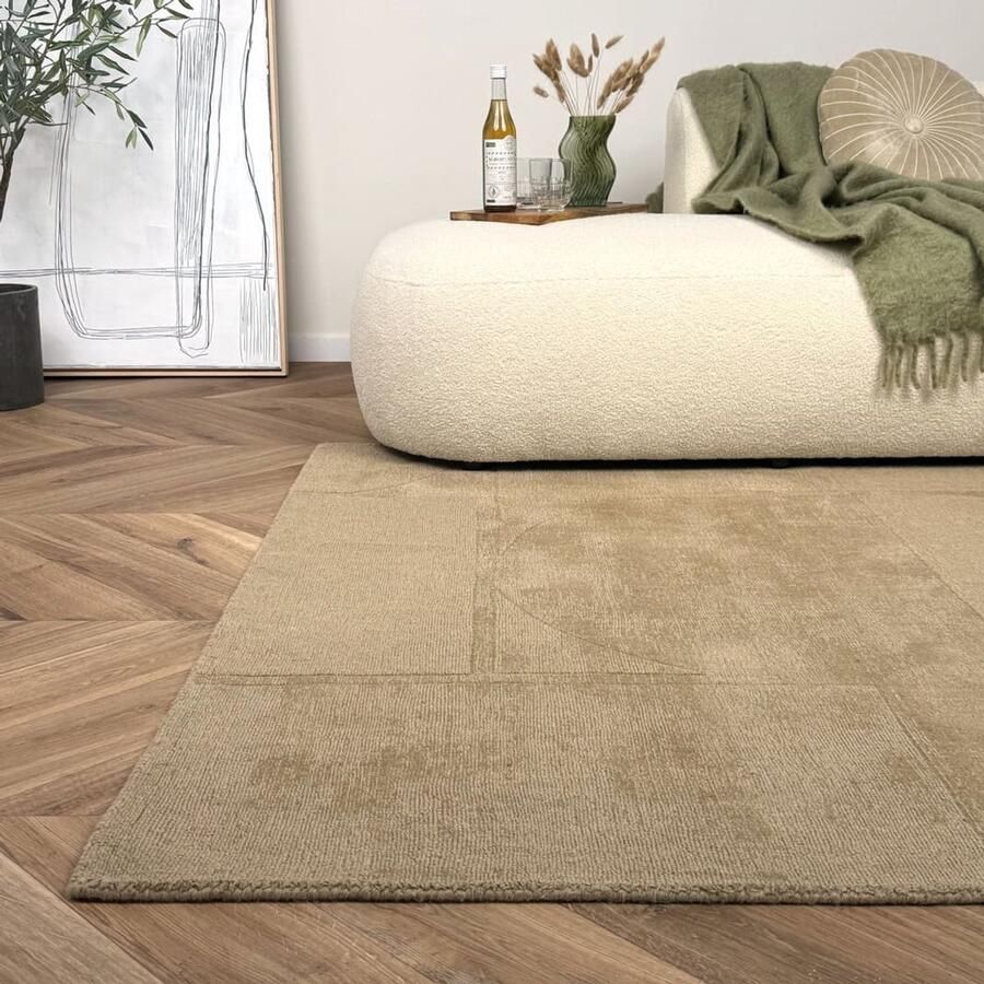 Interieur 05 Wollen vloerkleed Twig beige bruin Interieur05 240 x 340 cm (XL)
