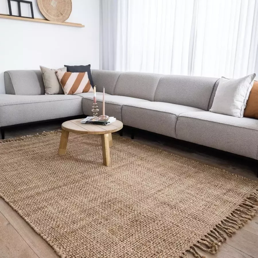 Interieur 05 Jute Vloerkleed Rechthoek Naturel Fordi 160 x 230cm Interieur05 Beige