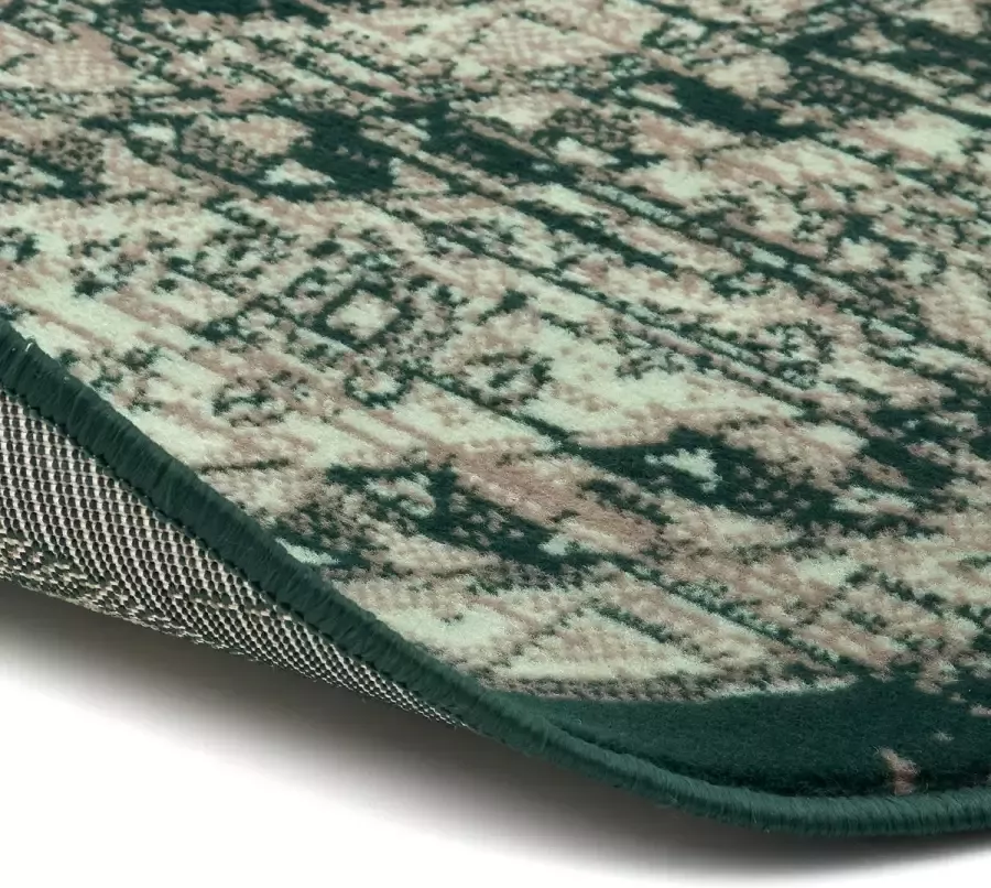 Interieur 05 Rond Vintage Vloerkleed Aila Groen Polypropyleen Rond 240 Ø (XXL) - Foto 2