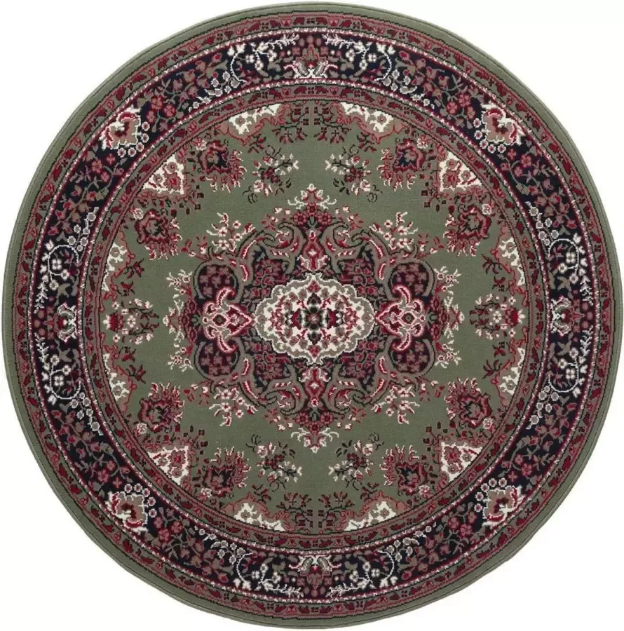 Interieur 05 Rond Vintage vloerkleed Nain Perzisch Groen Polypropyleen Rond 200 Ø (L)