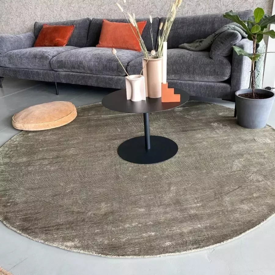 Interieur 05 Rond Vloerkleed Felva Viscose Silk Groen Interieur05 Rond 220 Ø (XL)