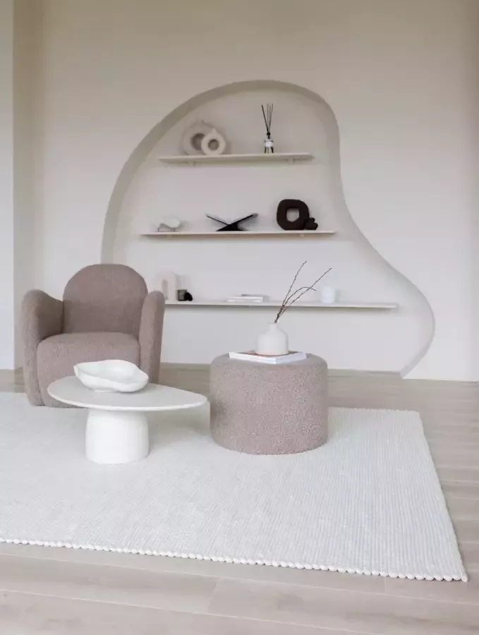 Interieur 05 Rond Wollen Vloerkleed wit Vik Wol 240 x 340 (XL)