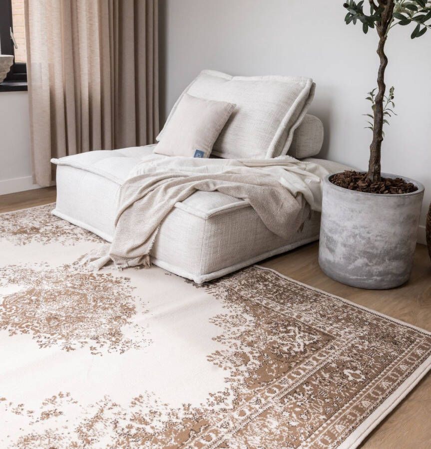 Interieur 05 Vintage Vloerkleed Keshan Bruin Beige Polypropyleen 160 x 230 cm (M)