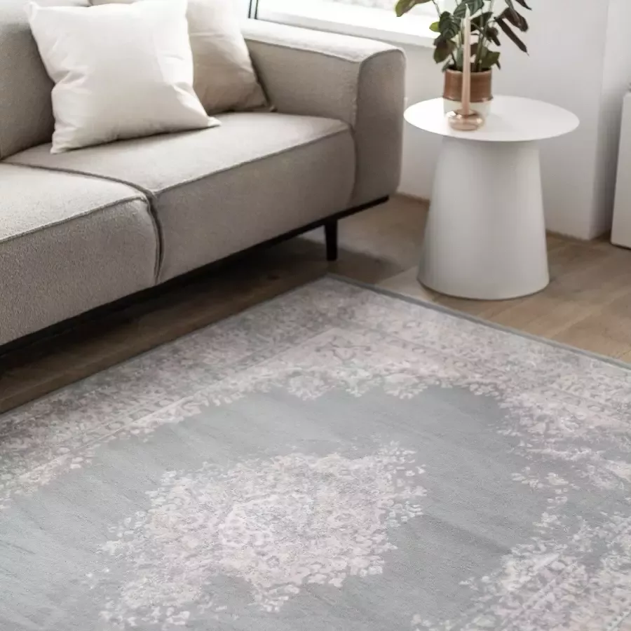 Interieur 05 Vintage Vloerkleed Keshan Grijs Antraciet Polypropyleen 240 x 330cm (XXL)