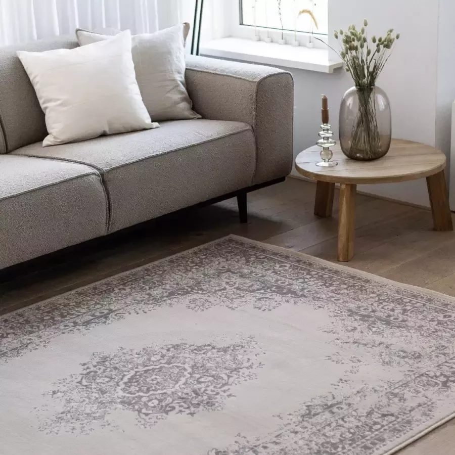 Interieur 05 Vintage Vloerkleed Keshan Zand Beige-80 x 150 cm (XS) Polypropyleen 80 x 150 (XS)
