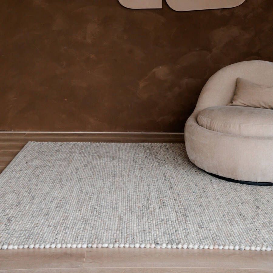 Interieur 05 Wollen Vloerkleed Beige Wit Gemeleerd Vik Beige Wit 240 x 340 (XL) - Foto 1