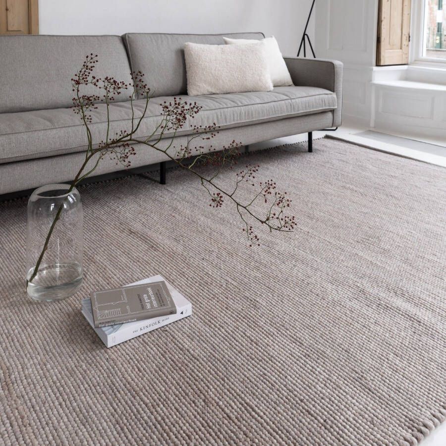 Interieur 05 Wollen Vloerkleed Grijs Beige Vik Grijs Antraciet Wol 240 x 340 (XL)