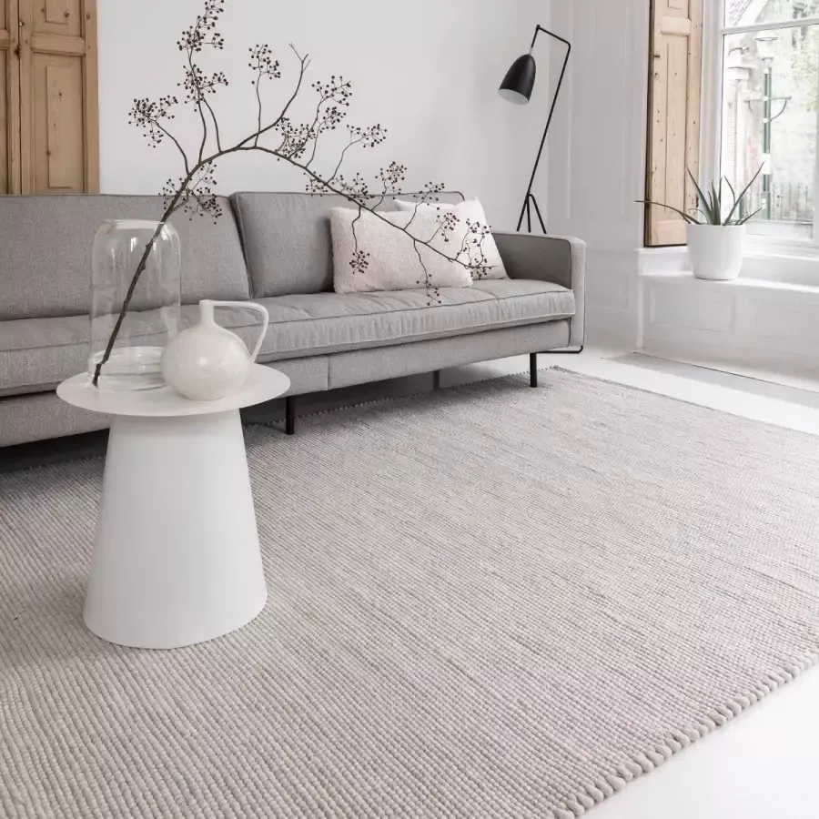 Interieur 05 Wollen Vloerkleed Ivoor wit Vik Wit Creme 200 x 290 cm (L)